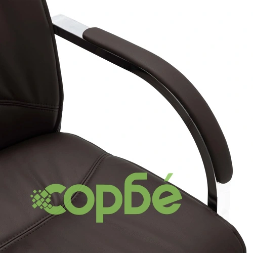 Конзолен офис стол, черен, изкуствена кожа ➤ топ цена ➤ sorbe.bg