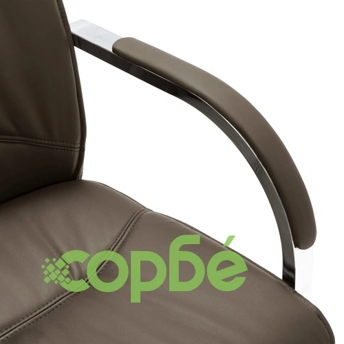 Конзолен офис стол, сив, изкуствена кожа ➤ топ цена ➤ sorbe.bg