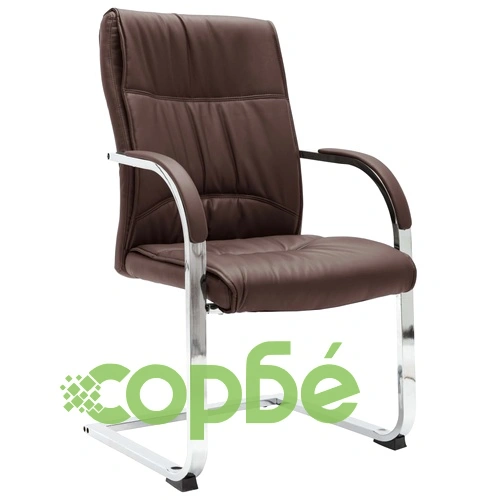 Конзолен офис стол, кафяв, изкуствена кожа ➤ топ цена ➤ sorbe.bg