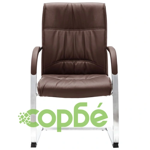 Конзолен офис стол, кафяв, изкуствена кожа ➤ топ цена ➤ sorbe.bg