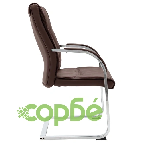 Конзолен офис стол, кафяв, изкуствена кожа ➤ топ цена ➤ sorbe.bg