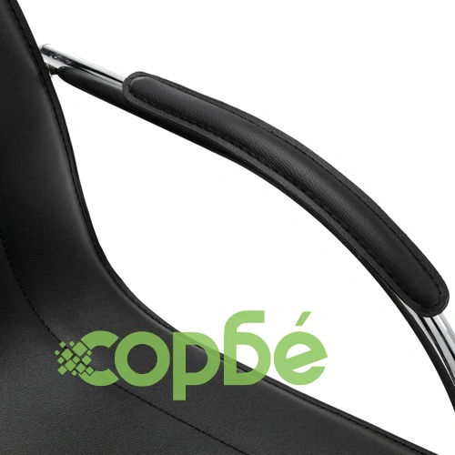 Конзолен офис стол, черен, изкуствена кожа ➤ топ цена ➤ sorbe.bg