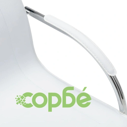 Конзолен офис стол, бял, изкуствена кожа ➤ топ цена ➤ sorbe.bg