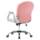 Въртящ се офис стол, розов, изкуствена кожа 