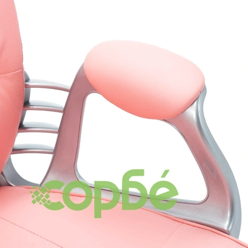 Въртящ се офис стол, розов, изкуствена кожа  ➤ топ цена ➤ sorbe.bg