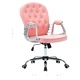 Въртящ се офис стол, розов, изкуствена кожа 
