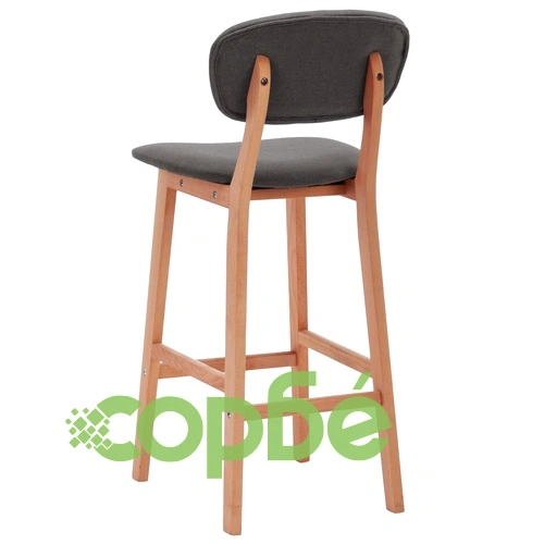 Бар табуретки, 2 бр, тъмносиви, текстил ➤ топ цена ➤ sorbe.bg