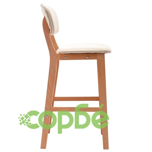 Бар табуретки, 2 бр, кремави, текстил ➤ топ цена ➤ sorbe.bg