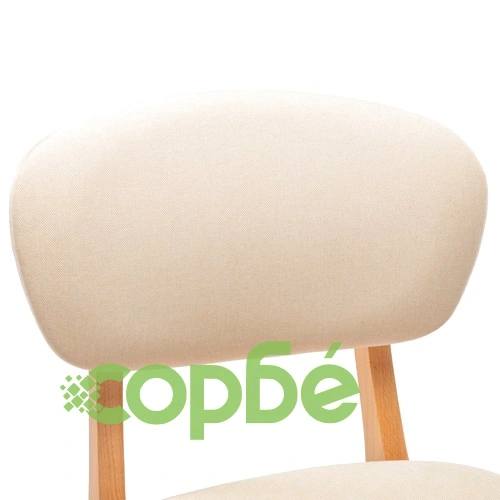 Бар табуретки, 2 бр, кремави, текстил ➤ топ цена ➤ sorbe.bg