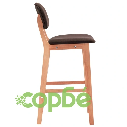 Бар табуретки, 2 бр, кафяви, текстил ➤ топ цена ➤ sorbe.bg