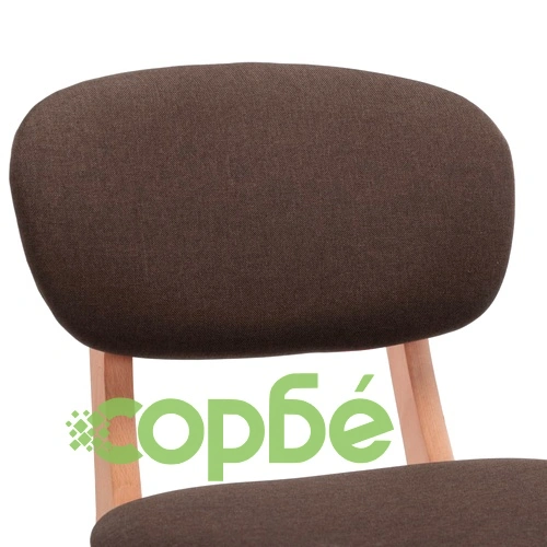 Бар табуретки, 2 бр, кафяви, текстил ➤ топ цена ➤ sorbe.bg