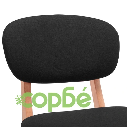 Бар табуретки, 2 бр, черни, текстил ➤ топ цена ➤ sorbe.bg