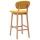 Бар табуретки, 2 бр, горчица, текстил