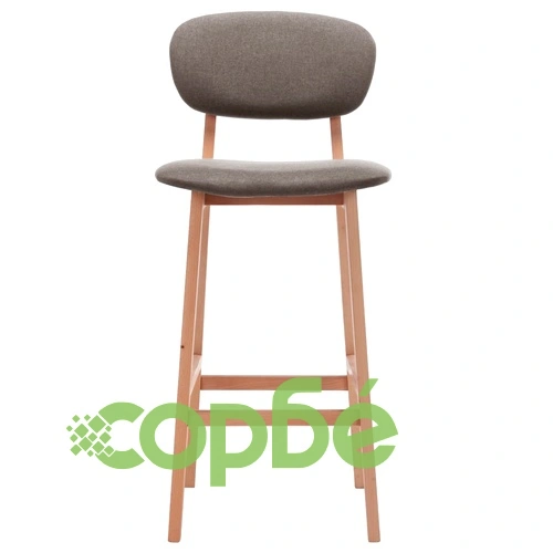 Бар табуретки, 2 бр, таупе, текстил ➤ топ цена ➤ sorbe.bg