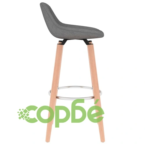 Бар табуретки, 2 бр, светлосиви, текстил ➤ топ цена ➤ sorbe.bg