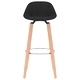 Бар табуретки, 2 бр, черни, текстил