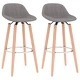 Бар табуретки, 2 бр, таупе, текстил