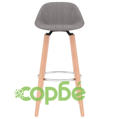 Бар табуретки, 2 бр, таупе, текстил ➤ топ цена ➤ sorbe.bg