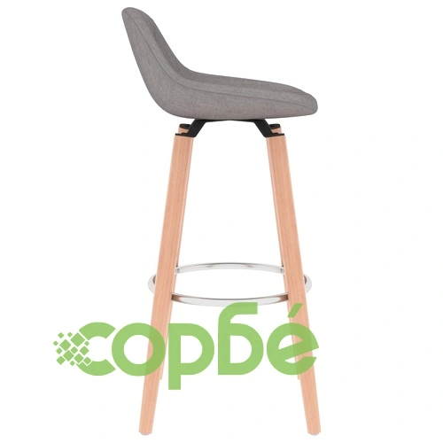 Бар табуретки, 2 бр, таупе, текстил ➤ топ цена ➤ sorbe.bg