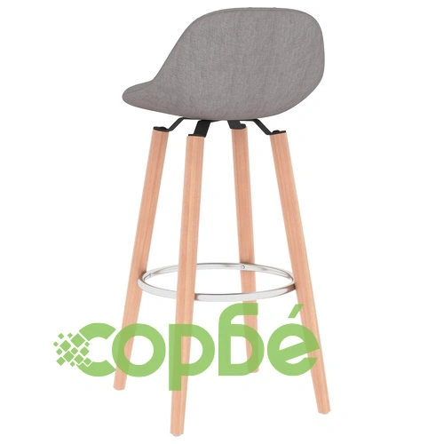 Бар табуретки, 2 бр, таупе, текстил ➤ топ цена ➤ sorbe.bg