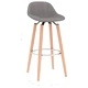 Бар табуретки, 2 бр, таупе, текстил