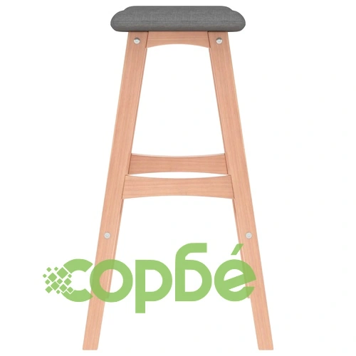 Бар табуретки, 2 бр, светлосиви, текстил  ➤ топ цена ➤ sorbe.bg