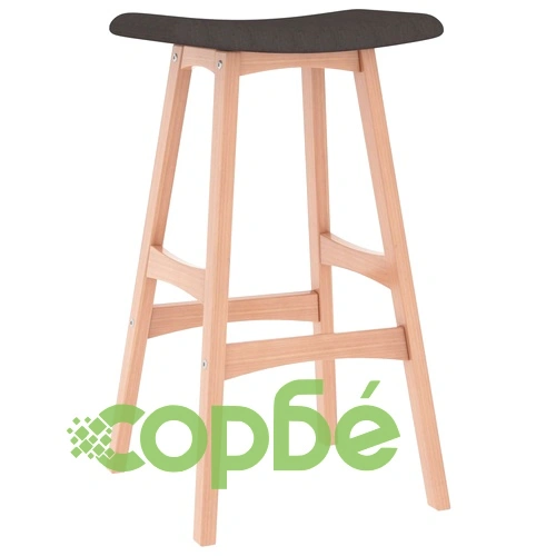 Бар табуретки, 2 бр, кафяви, текстил  ➤ топ цена ➤ sorbe.bg