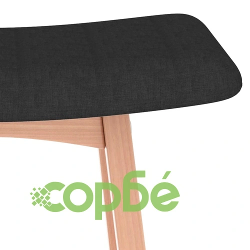 Бар табуретки, 2 бр, черни, текстил  ➤ топ цена ➤ sorbe.bg