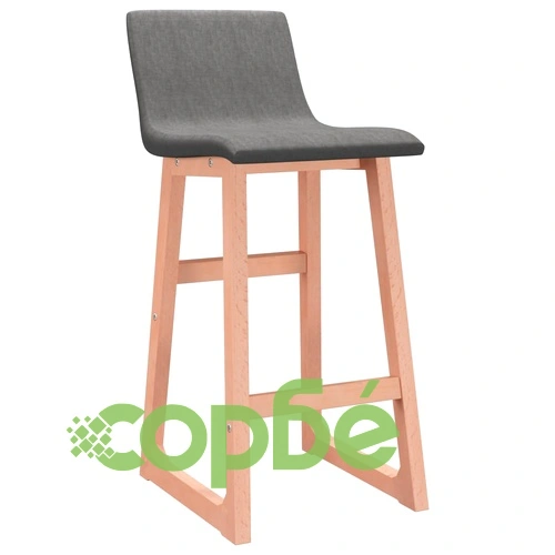 Бар табуретки, 2 бр, светлосиви, текстил ➤ топ цена ➤ sorbe.bg