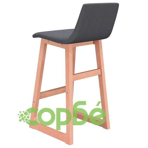 Бар табуретки, 2 бр, тъмносиви, текстил ➤ топ цена ➤ sorbe.bg