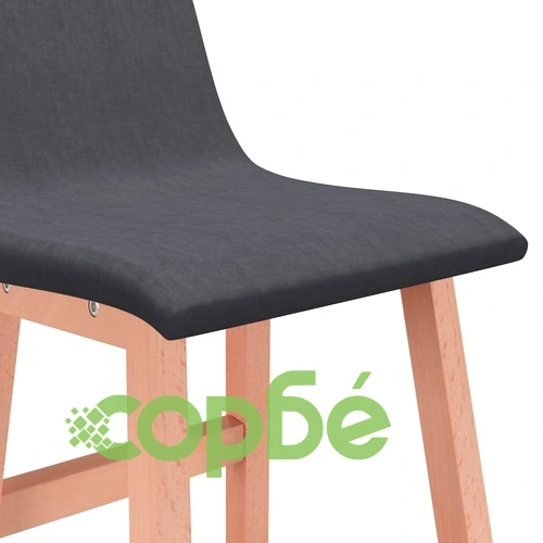 Бар табуретки, 2 бр, тъмносиви, текстил ➤ топ цена ➤ sorbe.bg