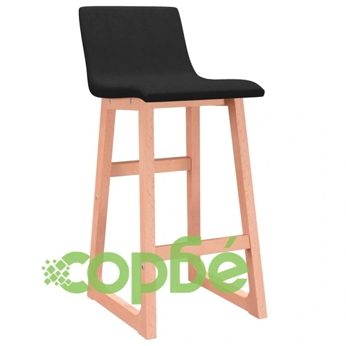 Бар табуретки, 2 бр, черни, текстил ➤ топ цена ➤ sorbe.bg