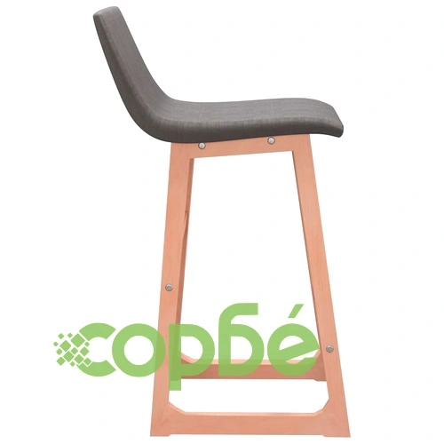 Бар табуретки, 2 бр, таупе, текстил ➤ топ цена ➤ sorbe.bg