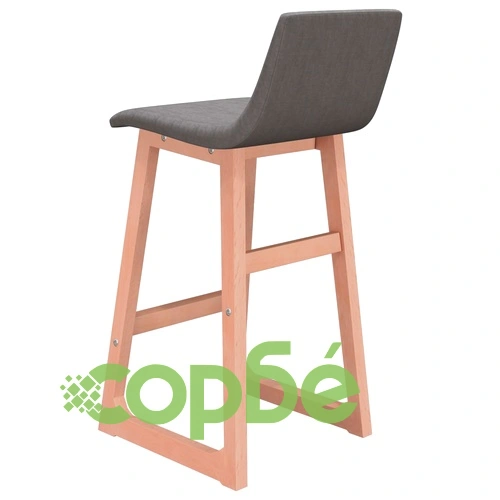 Бар табуретки, 2 бр, таупе, текстил ➤ топ цена ➤ sorbe.bg