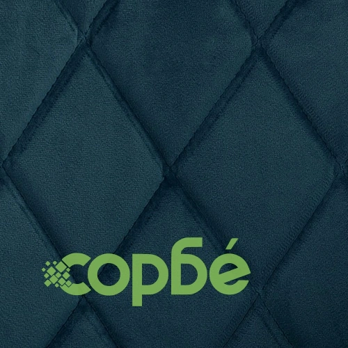 Трапезен стол, син, кадифе ➤ топ цена ➤ sorbe.bg