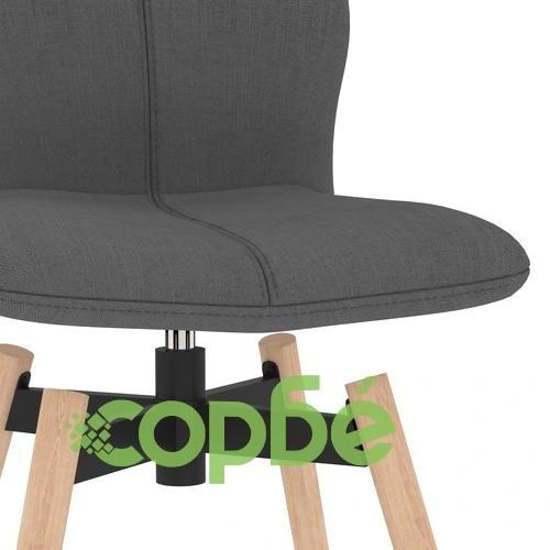 Въртящи се бар столове, 2 бр, тъмносиви, текстил ➤ топ цена ➤ sorbe.bg