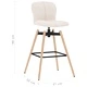 Въртящи се бар столове, 2 бр, кремави, текстил