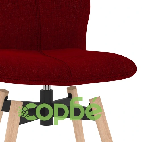 Въртящи се бар столове, 2 бр, виненочервени, текстил ➤ топ цена ➤ sorbe.bg