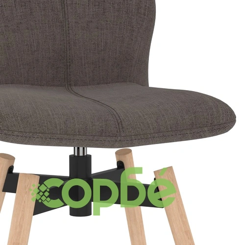 Въртящи се бар столове, 2 бр, таупе, текстил ➤ топ цена ➤ sorbe.bg