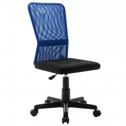 Офис стол, черно и синьо, 44x52x100 см, мрежест плат