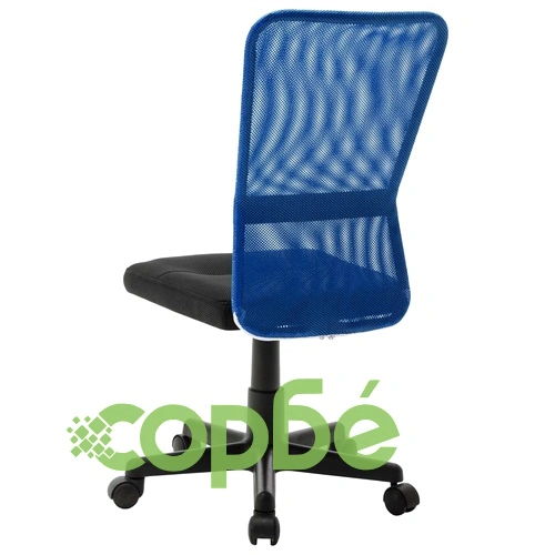 Офис стол, черно и синьо, 44x52x100 см, мрежест плат ➤ топ цена ➤ sorbe.bg