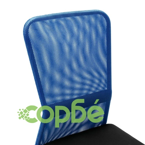 Офис стол, черно и синьо, 44x52x100 см, мрежест плат ➤ топ цена ➤ sorbe.bg