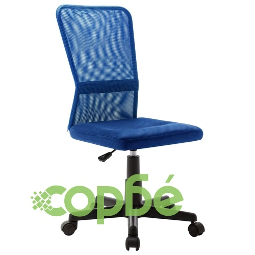 Офис стол, син, 44x52x100 см, мрежест плат ➤ топ цена ➤ sorbe.bg