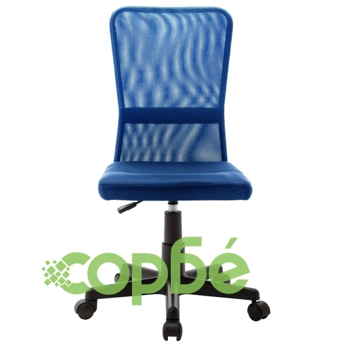 Офис стол, син, 44x52x100 см, мрежест плат ➤ топ цена ➤ sorbe.bg