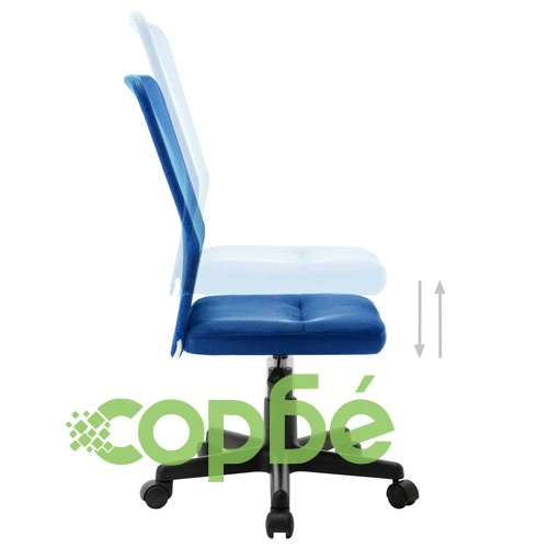 Офис стол, син, 44x52x100 см, мрежест плат ➤ топ цена ➤ sorbe.bg