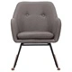 Люлеещ се стол, светлосив, текстил