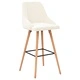 Бар табуретки, 2 бр, кремави, кадифе