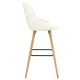 Бар табуретки, 2 бр, кремави, кадифе