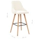 Бар табуретки, 2 бр, кремави, кадифе