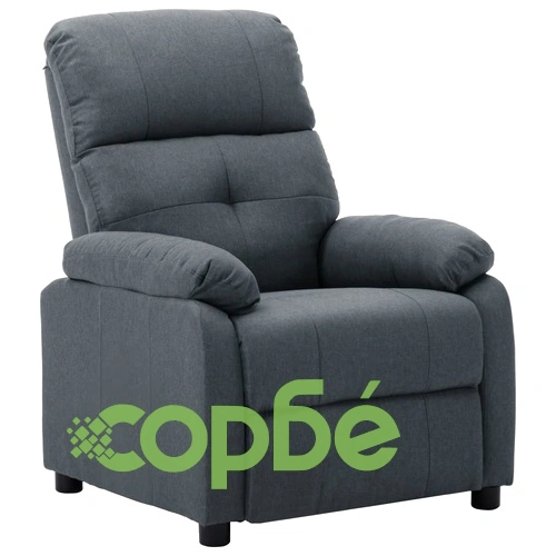 Реклайнер стол, светлосив, текстил ➤ топ цена ➤ sorbe.bg